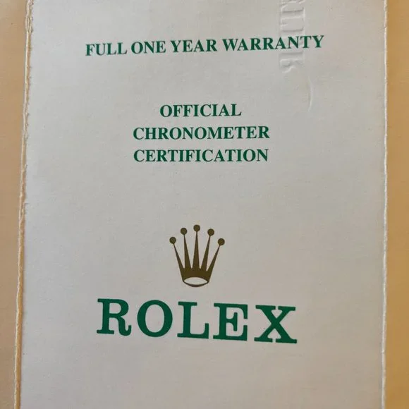 Rolex Warranty Paperwork 1997 Oyster Perpetual w/Sleeve Document Holder - Picture 7 of 11
